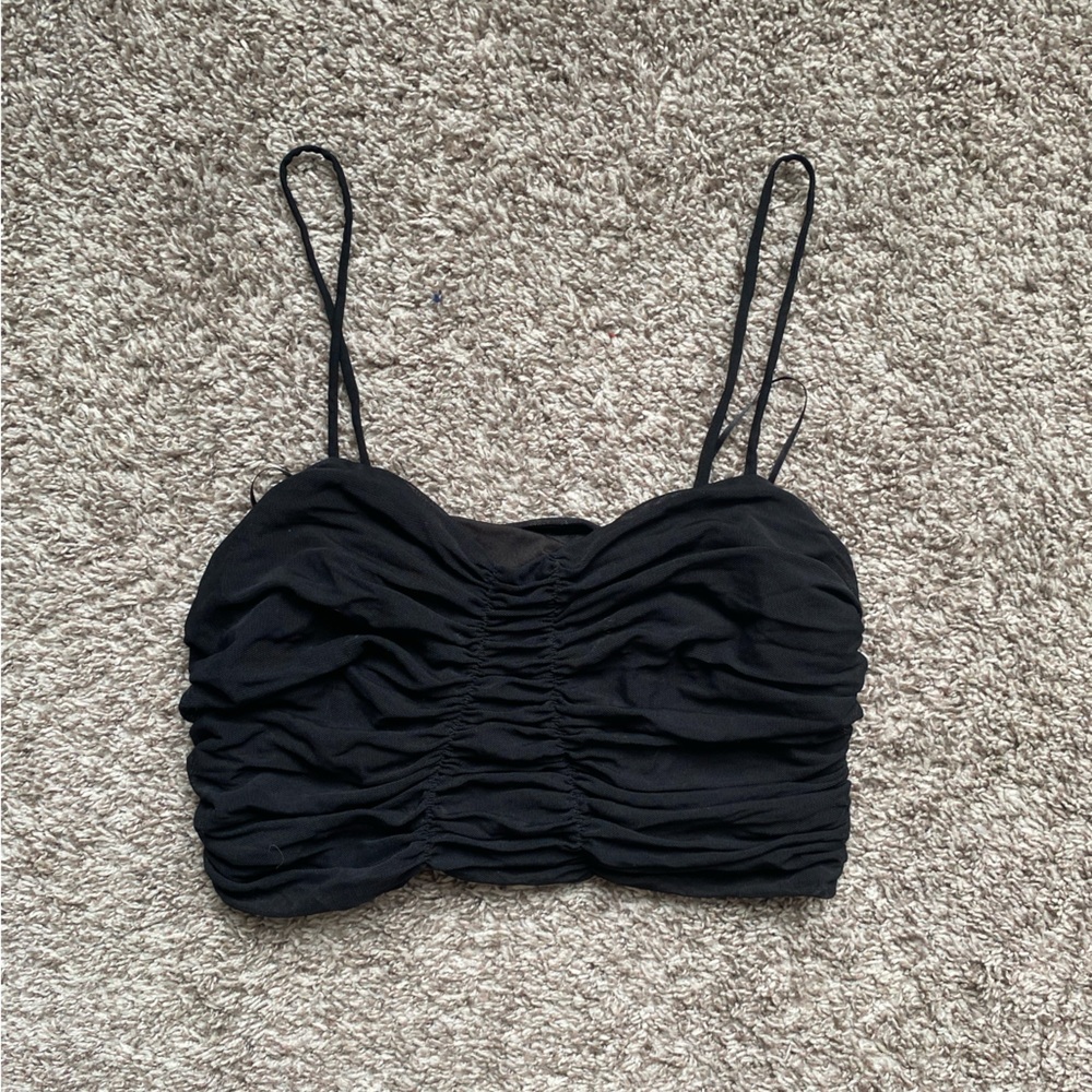 Black Ruched Tank